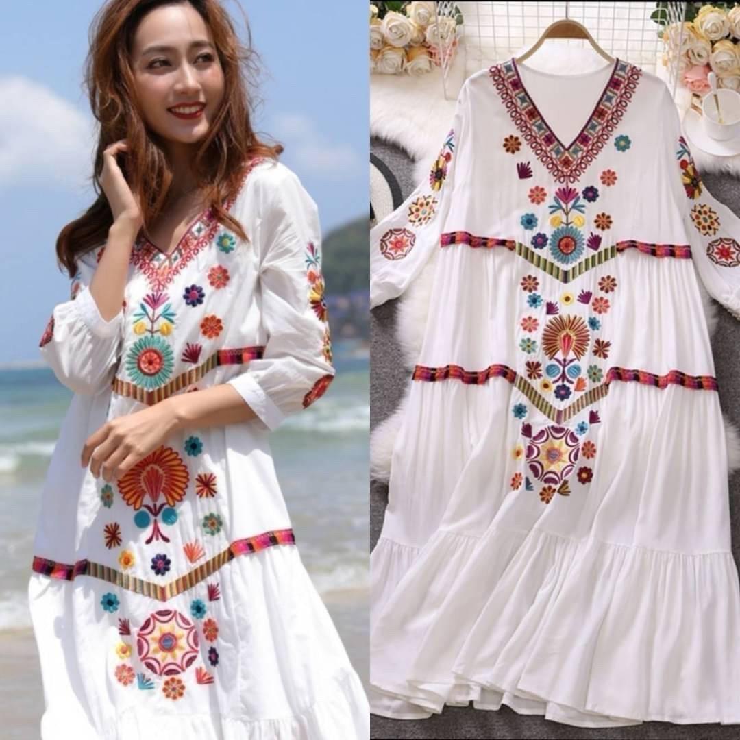 Kaya Embroidered Beachy Dress - Image 4