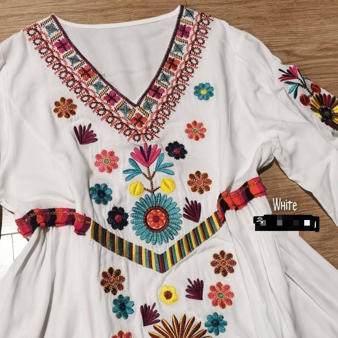 Kaya Embroidered Beachy Dress - Image 6