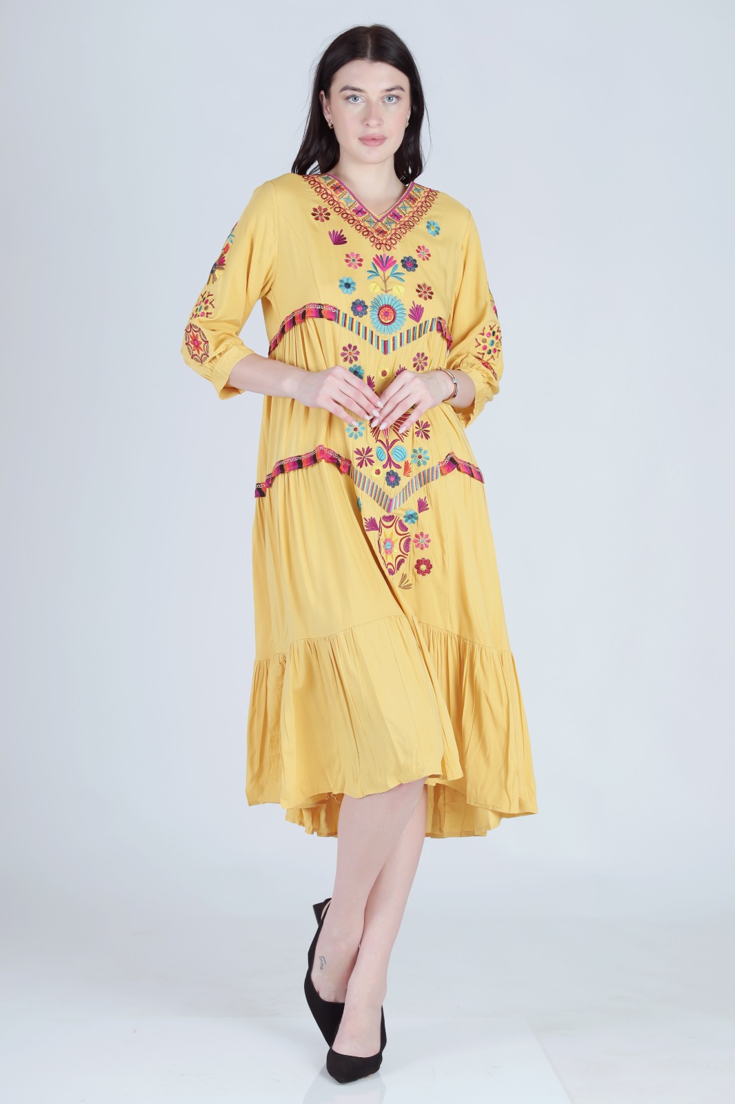 Kaya Embroidered Beachy Dress