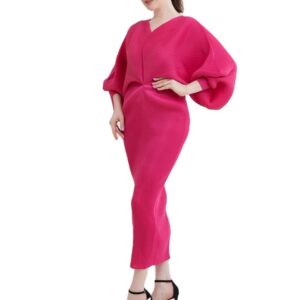 Elenor Imported Pleated Dress