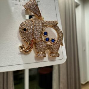 Elephant Pendent Studded in American Diamonds