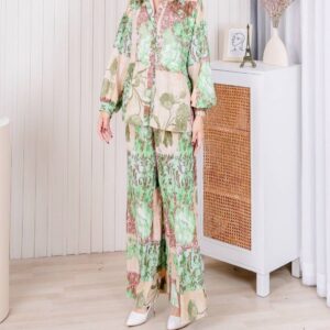 Floral Pleated Cord Set