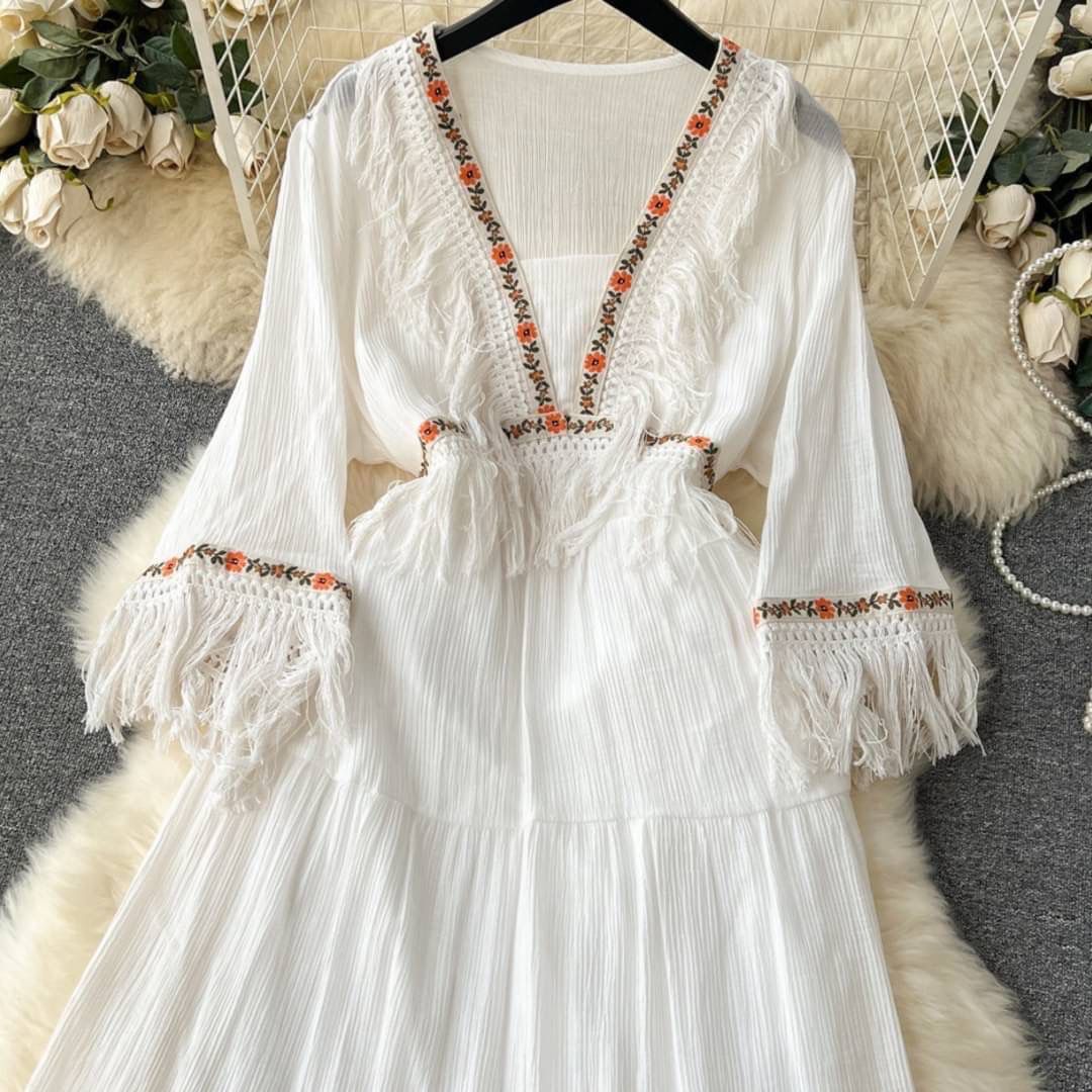 Tassel Long Dress (with inner) - Image 5